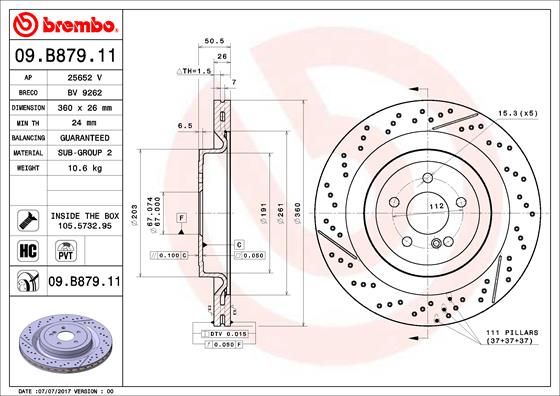 BREMBO Kočioni disk