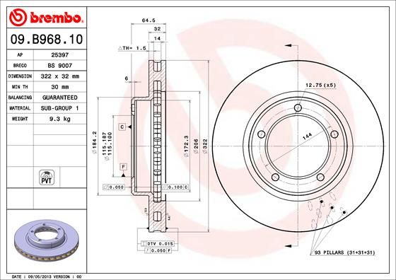 BREMBO Kočioni disk