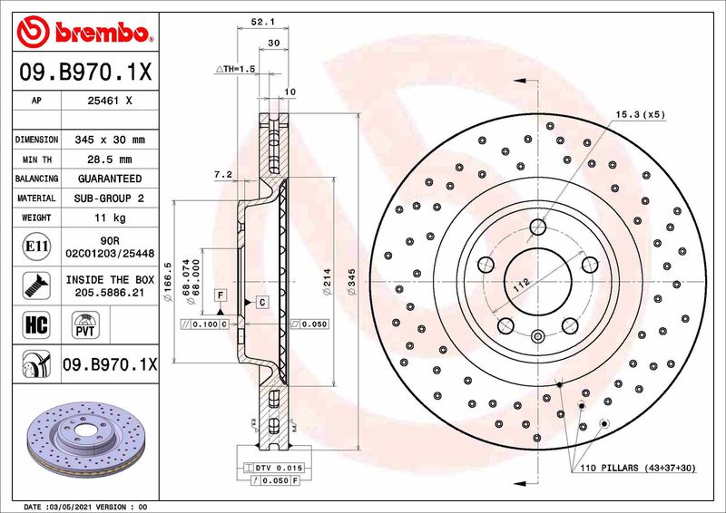 BREMBO Kočni disk
