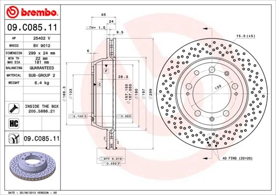 BREMBO Kočioni disk
