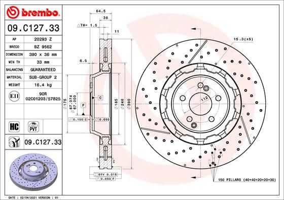 BREMBO Kočioni disk