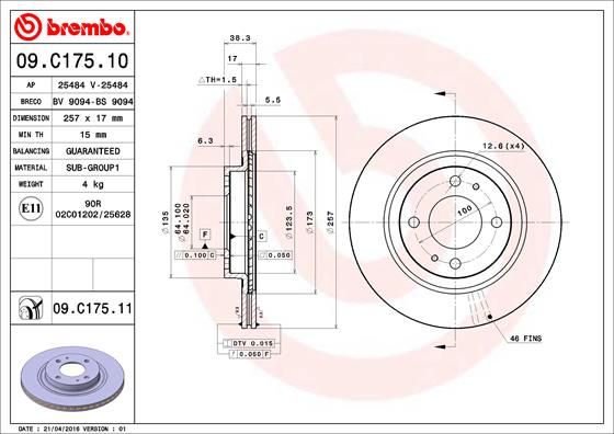 BREMBO Kočioni disk