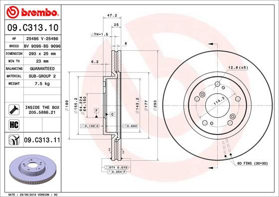 BREMBO Kočioni disk