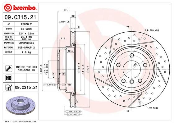 BREMBO Kočioni disk
