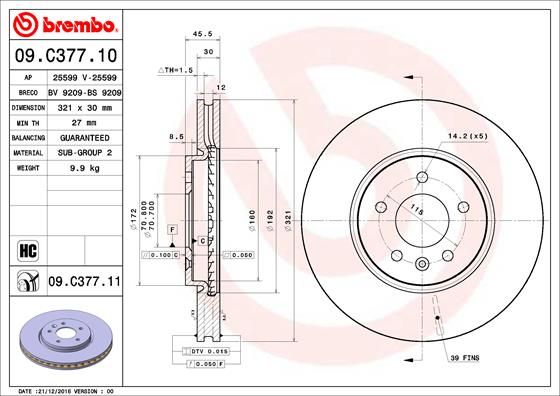 BREMBO Kočioni disk
