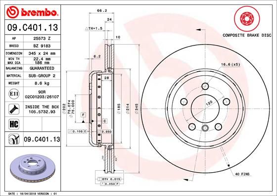 BREMBO Kočioni disk