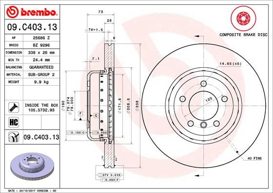BREMBO Kočioni disk