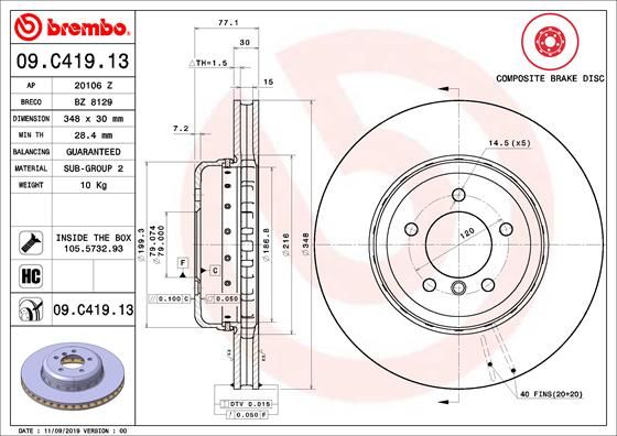 BREMBO Kočioni disk