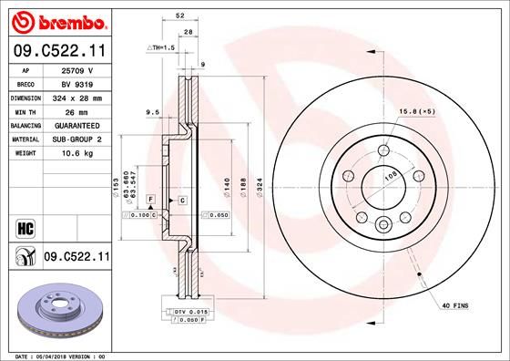 BREMBO Kočioni disk