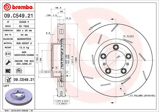 BREMBO Kočioni disk