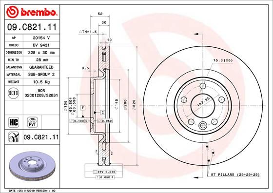 BREMBO Kočioni disk