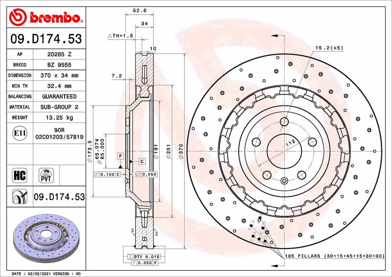 BREMBO Kočioni disk