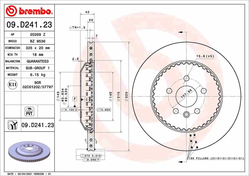BREMBO Kočni disk