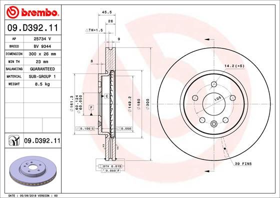 BREMBO Kočioni disk