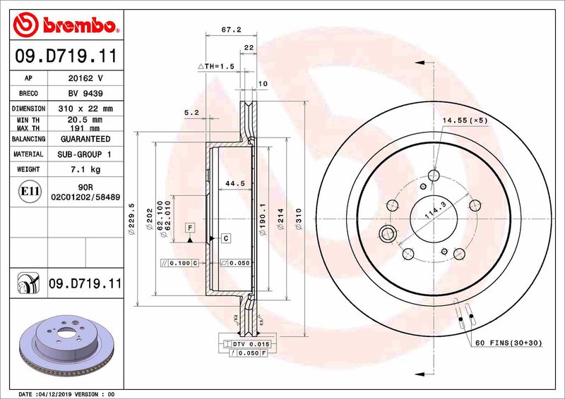 BREMBO Kočioni disk