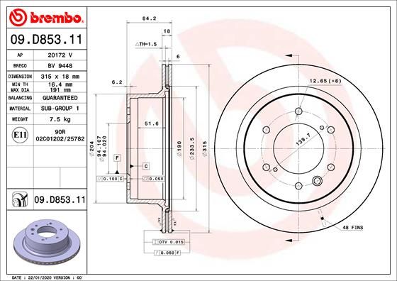 BREMBO Kočni disk