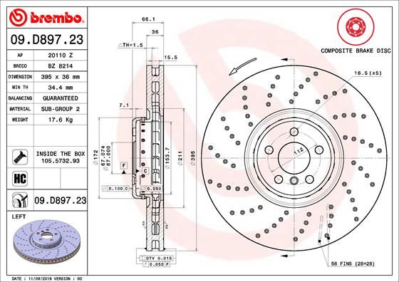 BREMBO Kočioni disk