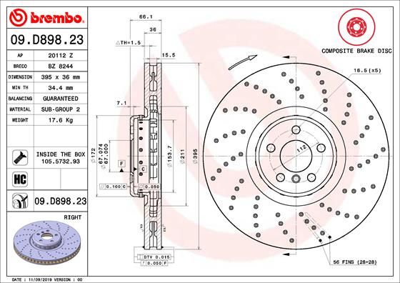 BREMBO Kočioni disk