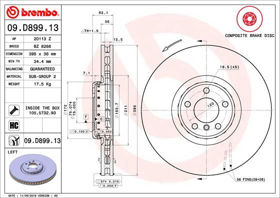 BREMBO Kočioni disk