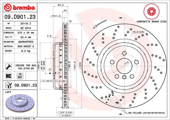 BREMBO Kočioni disk