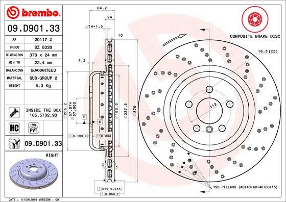 BREMBO Kočioni disk