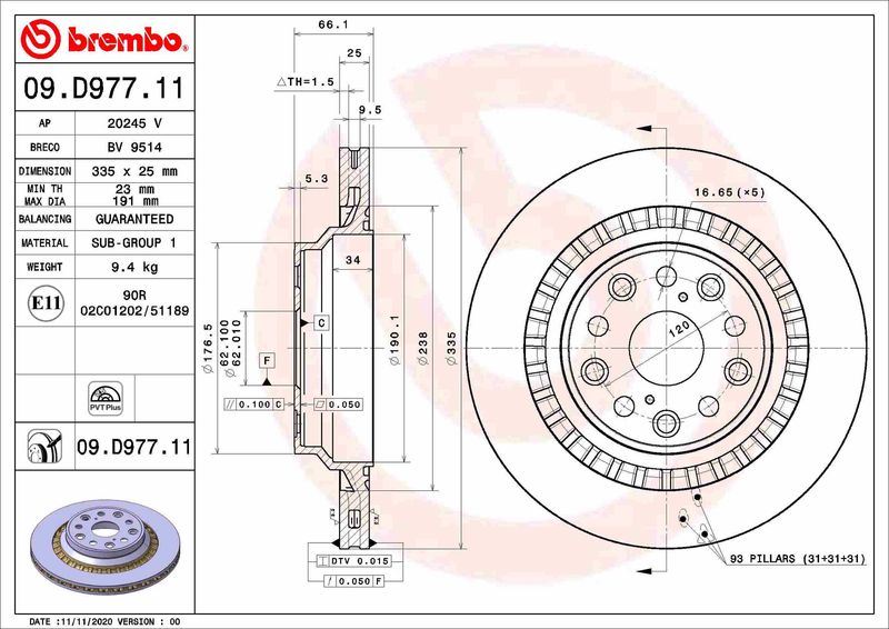 BREMBO Kočni disk