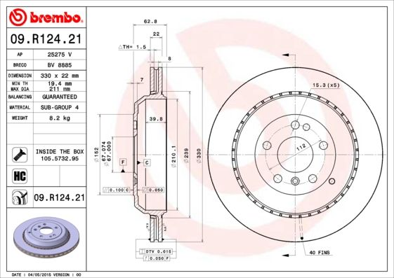 BREMBO Kočioni disk