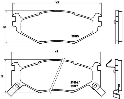 BREMBO Komplet kočionih obloga, disk-kočnica