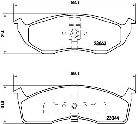 BREMBO Komplet kočionih obloga, disk-kočnica