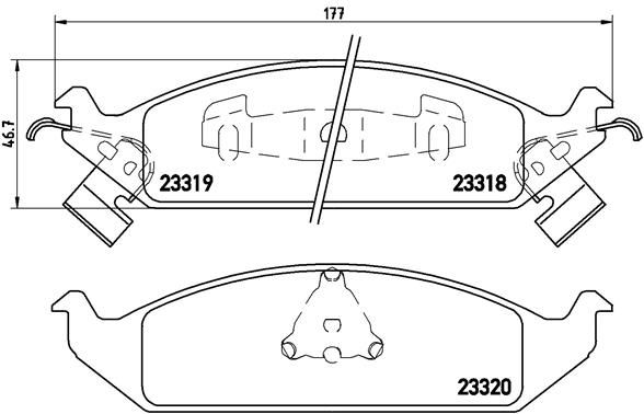 BREMBO Komplet kočionih obloga, disk-kočnica