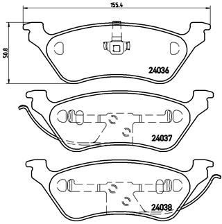 BREMBO Komplet kočionih obloga, disk-kočnica