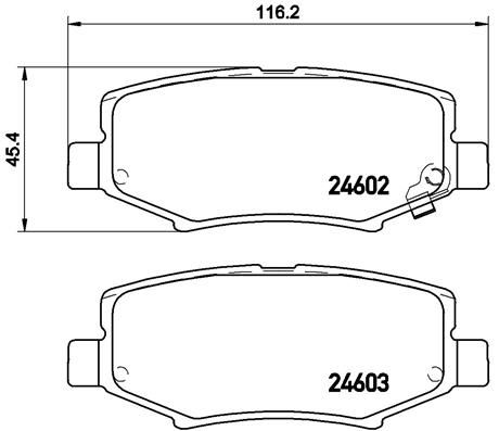 BREMBO Komplet kočionih obloga, disk-kočnica