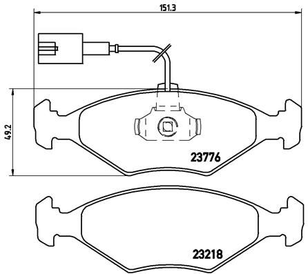BREMBO Komplet kočionih obloga, disk-kočnica