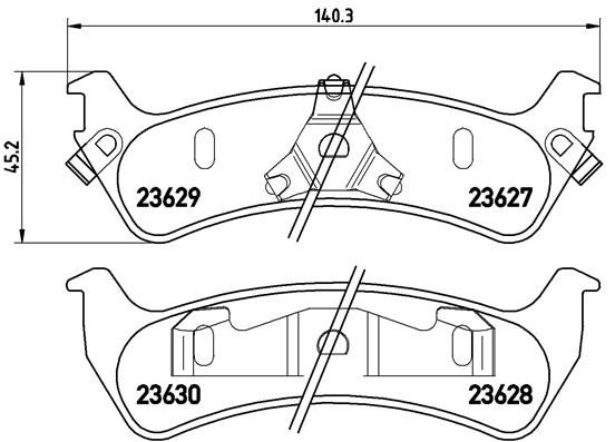 BREMBO Komplet kočionih obloga, disk-kočnica