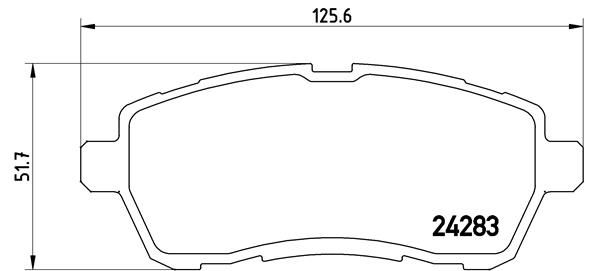 BREMBO Komplet kočionih obloga, disk-kočnica