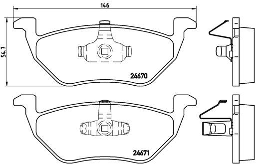 BREMBO Komplet kočionih obloga, disk-kočnica