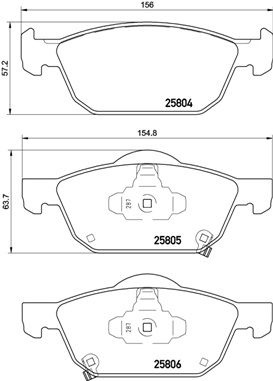 BREMBO Komplet kočionih obloga, disk-kočnica