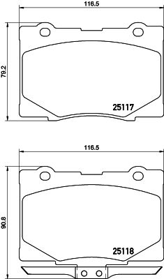 BREMBO Komplet kočionih obloga, disk-kočnica