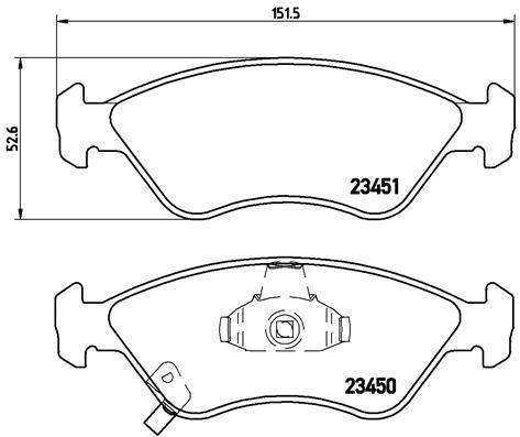 BREMBO Komplet kočionih obloga, disk-kočnica