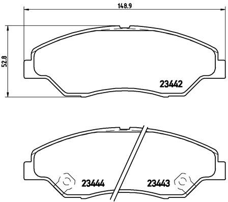 BREMBO Komplet kočionih obloga, disk-kočnica