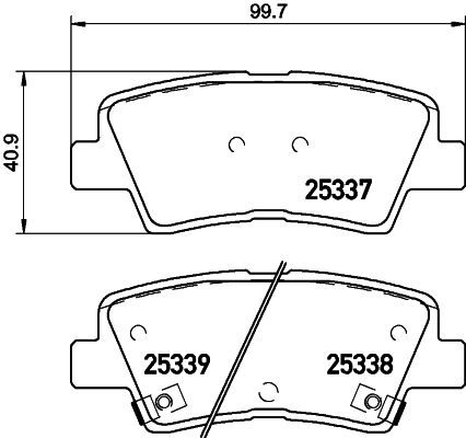 BREMBO Komplet kočionih obloga, disk-kočnica