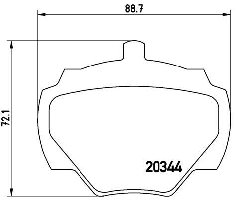 BREMBO Komplet kočionih obloga, disk-kočnica