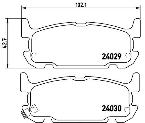 BREMBO Komplet kočionih obloga, disk-kočnica