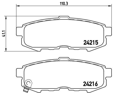 BREMBO Komplet kočionih obloga, disk-kočnica