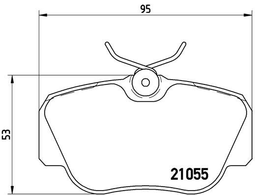 BREMBO Komplet kočionih obloga, disk-kočnica