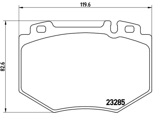 BREMBO Komplet kočionih obloga, disk-kočnica