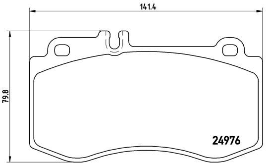 BREMBO Komplet kočionih obloga, disk-kočnica