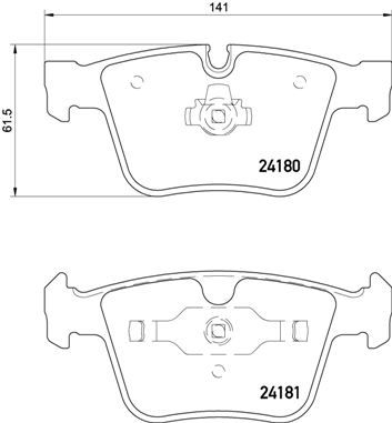 BREMBO Komplet kočionih obloga, disk-kočnica