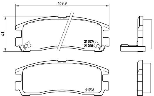 BREMBO Komplet kočionih obloga, disk-kočnica