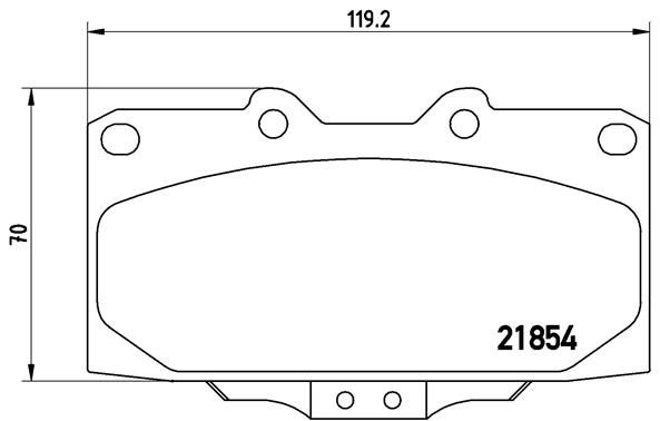 BREMBO Komplet kočionih obloga, disk-kočnica